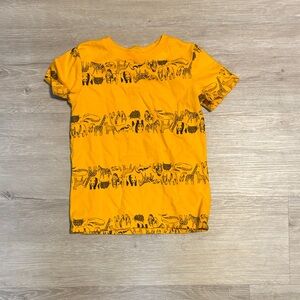 Kids Animal Print Yellow T-Shirt